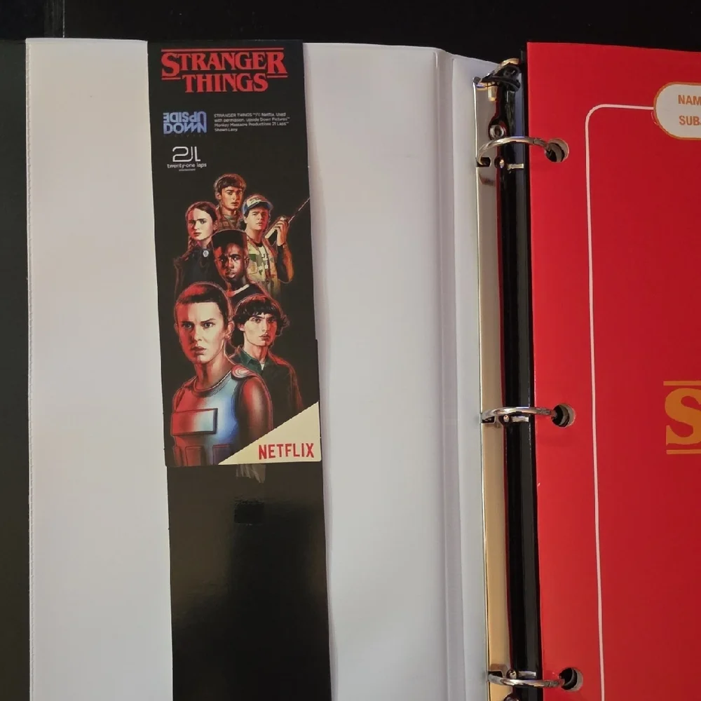Mead Stranger Things Trapper Keeper - Black and Red
